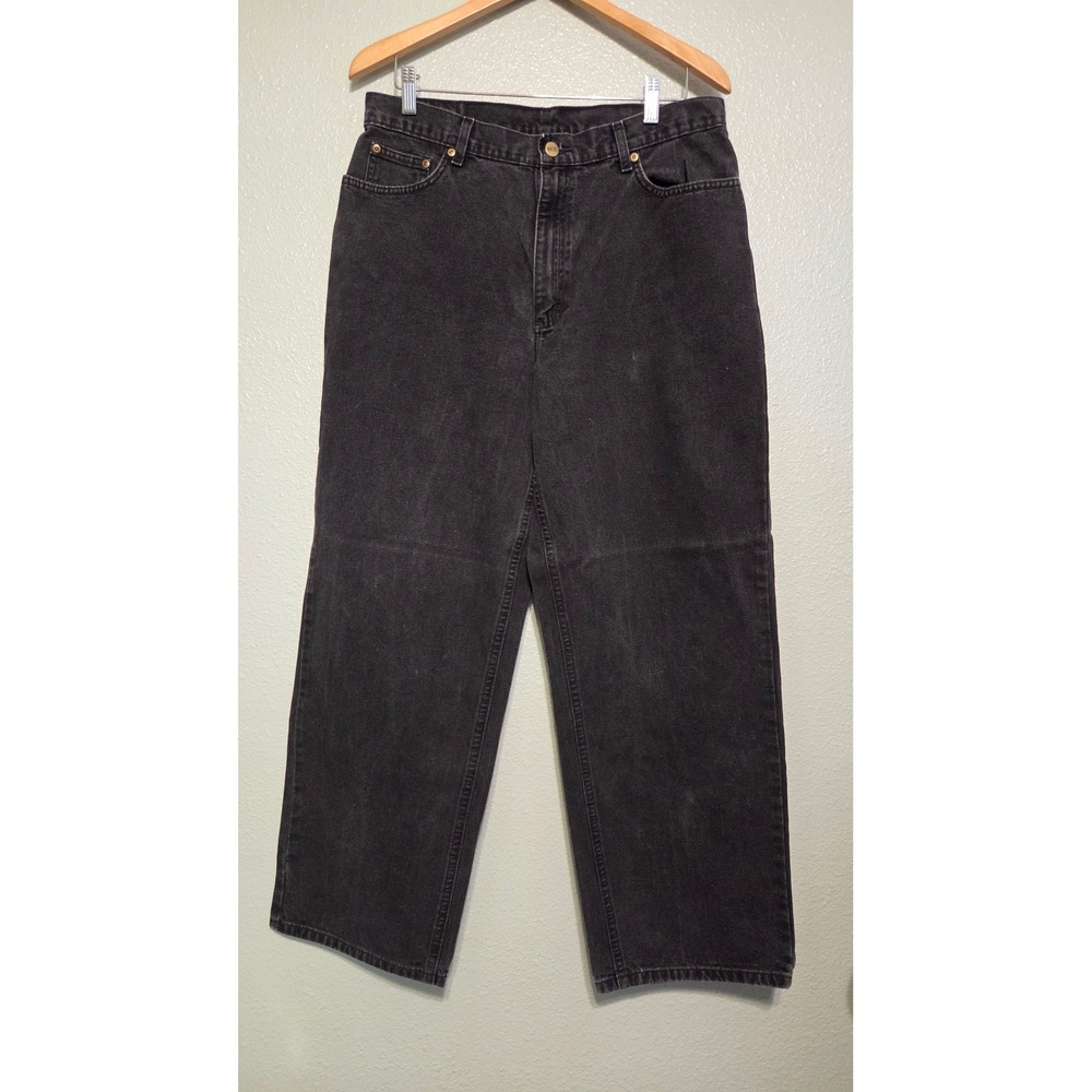 L.L.Bean Women's 16 Vintage Black High Rise Relaxed Straight Leg Mom Jeans